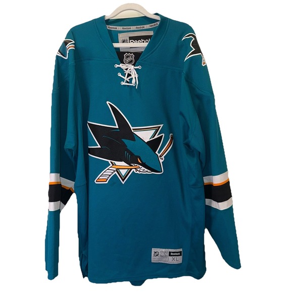 Reebok NHL San Jose Sharks Blue Stitched Hockey Jersey 2015 Size XL - Picture 1 of 13